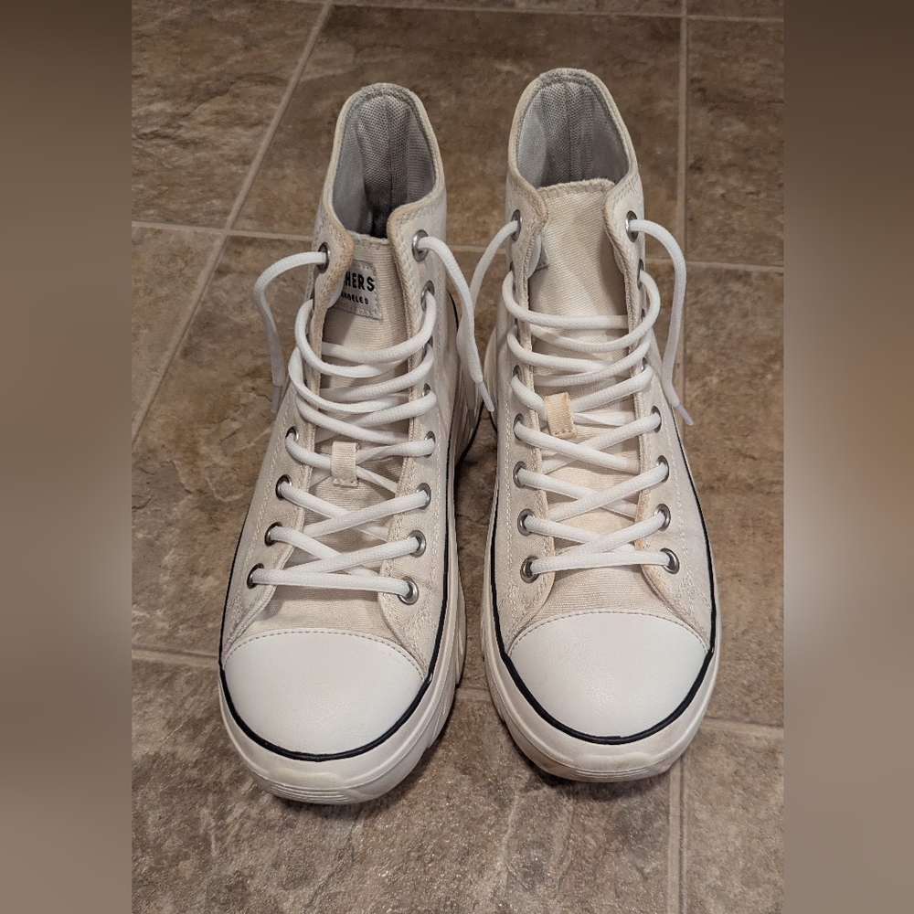 Skechers Platform High Top Sneakers For Women Size 8.5